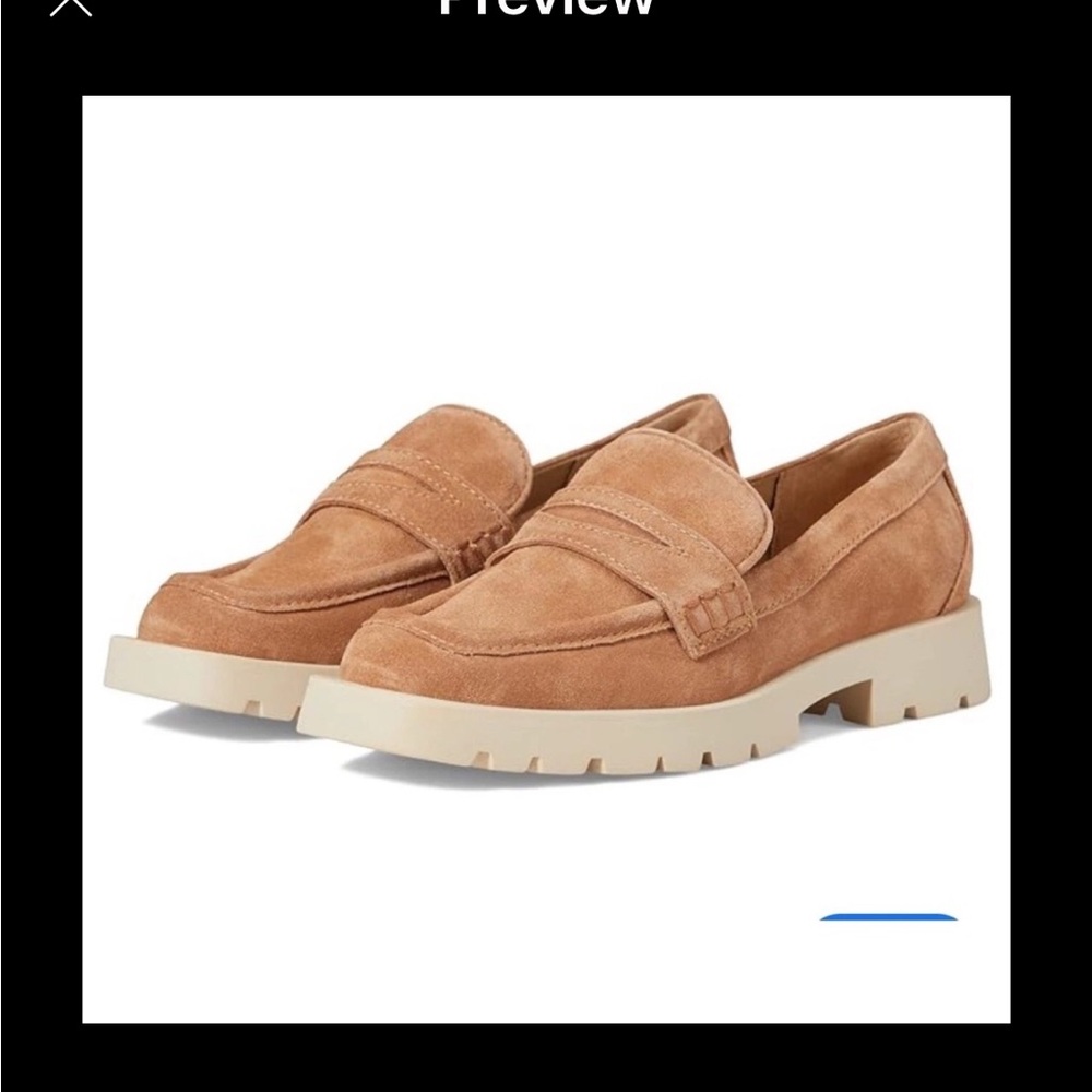 $150 Nordstrom Dolce Vita Elias Rare tan blush Luxe Suede white sole Loafer 7.5